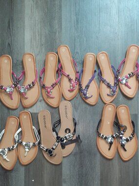 CUTE BEJEWELED VACATION SANDALS-  SIZES: 8, 9, 10, 11